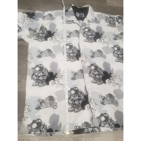 Raw Blue Military Men Button Up Collared Short Sleeved Shirt | Size Extra Large - Picture 6 of 8